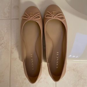 Coach leather ballet flats, barely worn